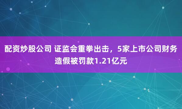 配资炒股公司 证监会重拳出击，5家上市公司财务造假被罚款1.21亿元